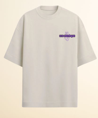 Camiseta Oversized Off White Eis me Aqui