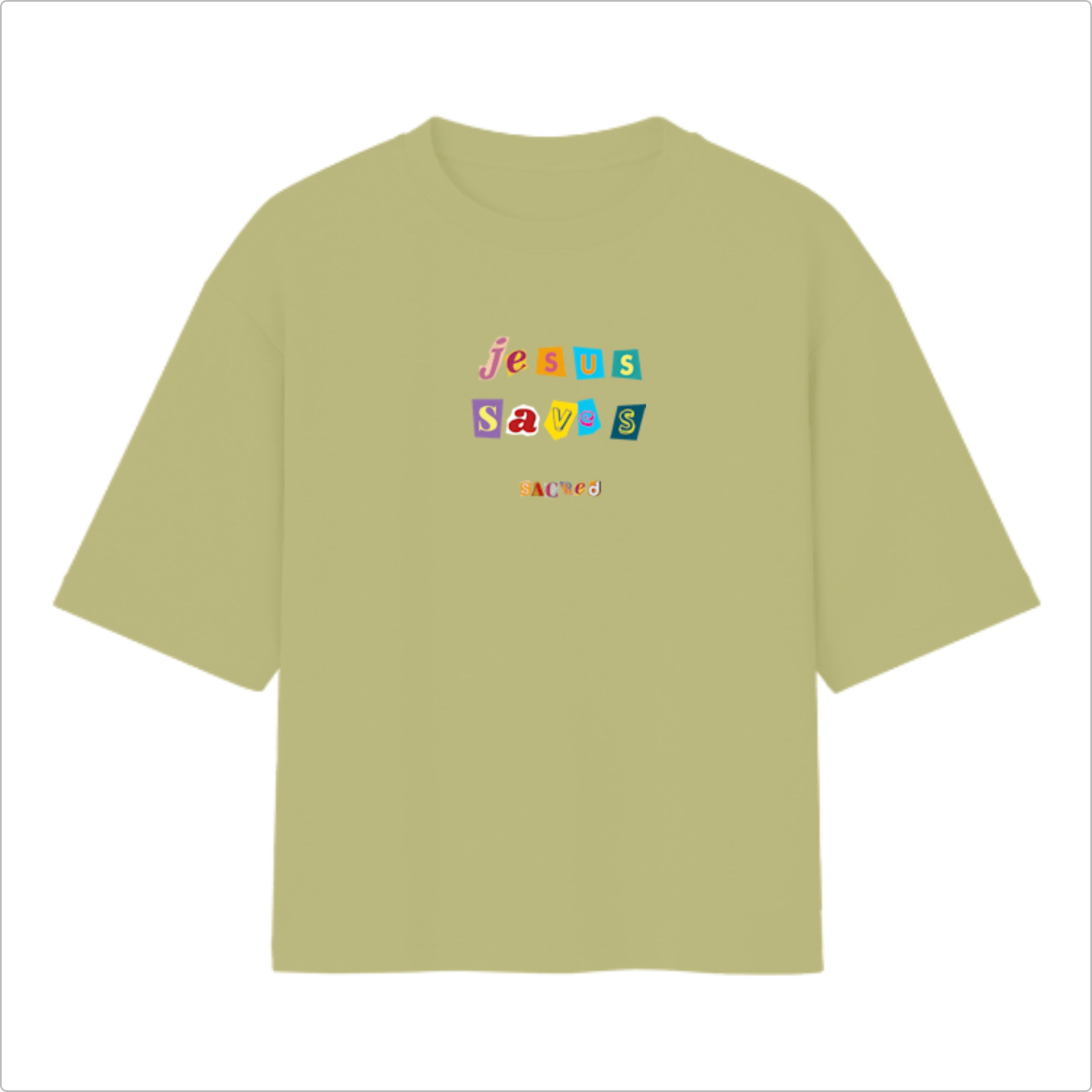 Camiseta Oversized Jesus Saves Jornal