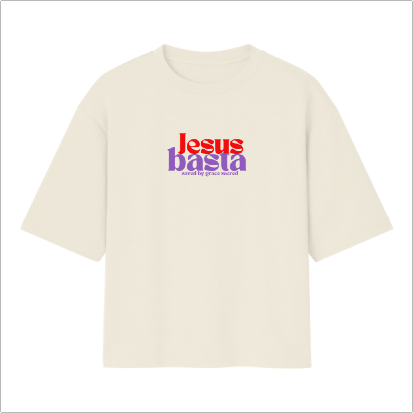 Camiseta Oversized  Off White Jesus Basta