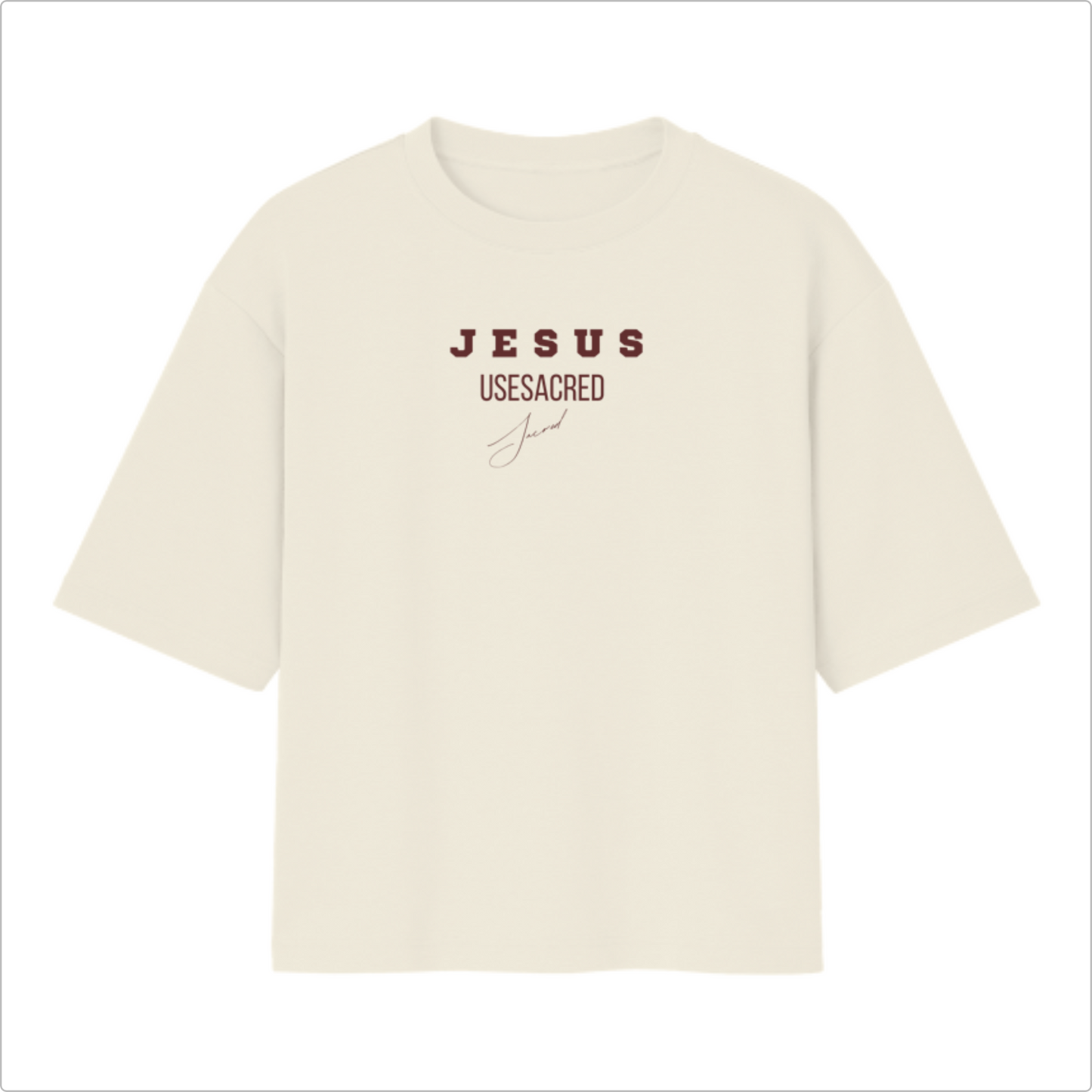 Camiseta Oversized Jesus Amor Maior