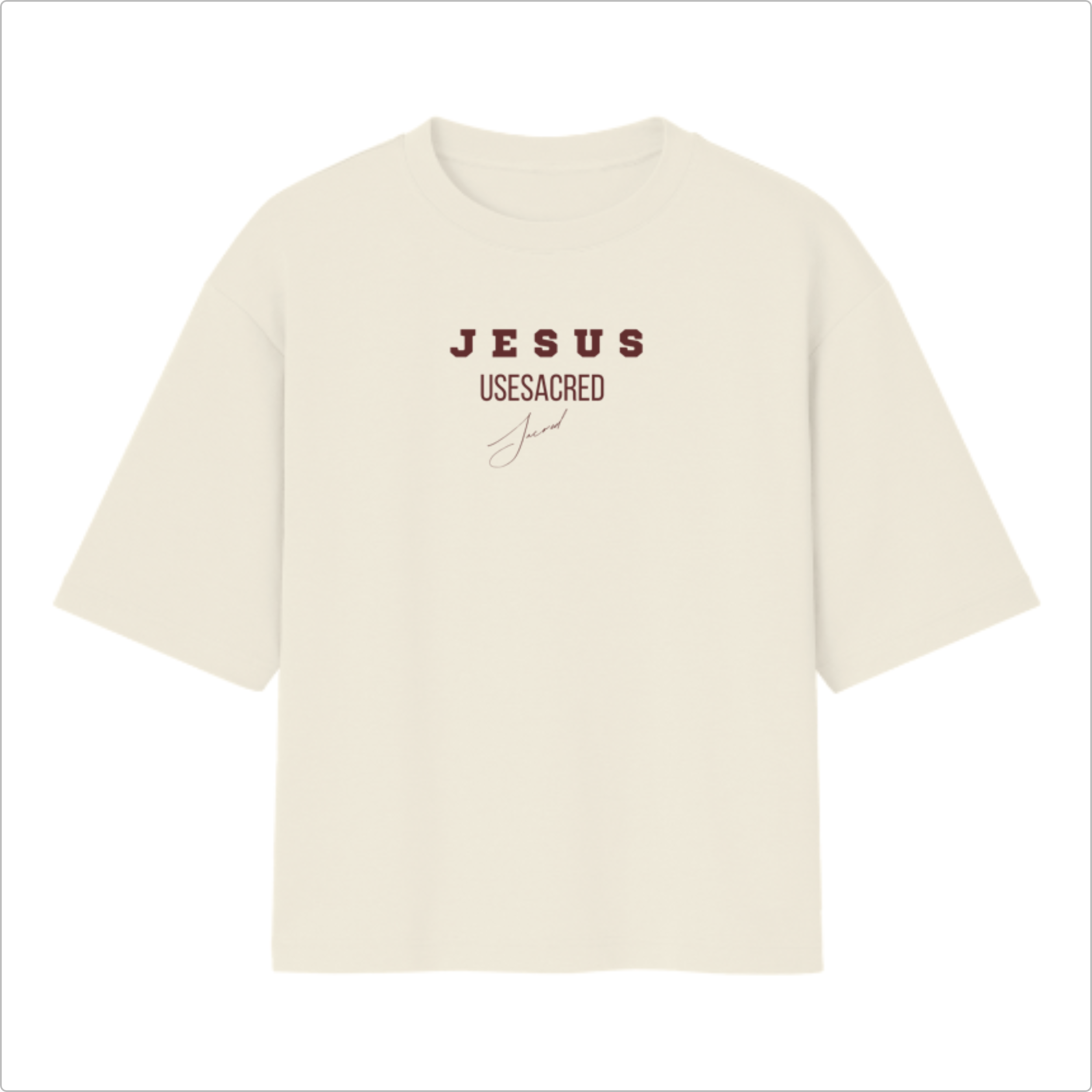 Camiseta Oversized Jesus Amor Maior