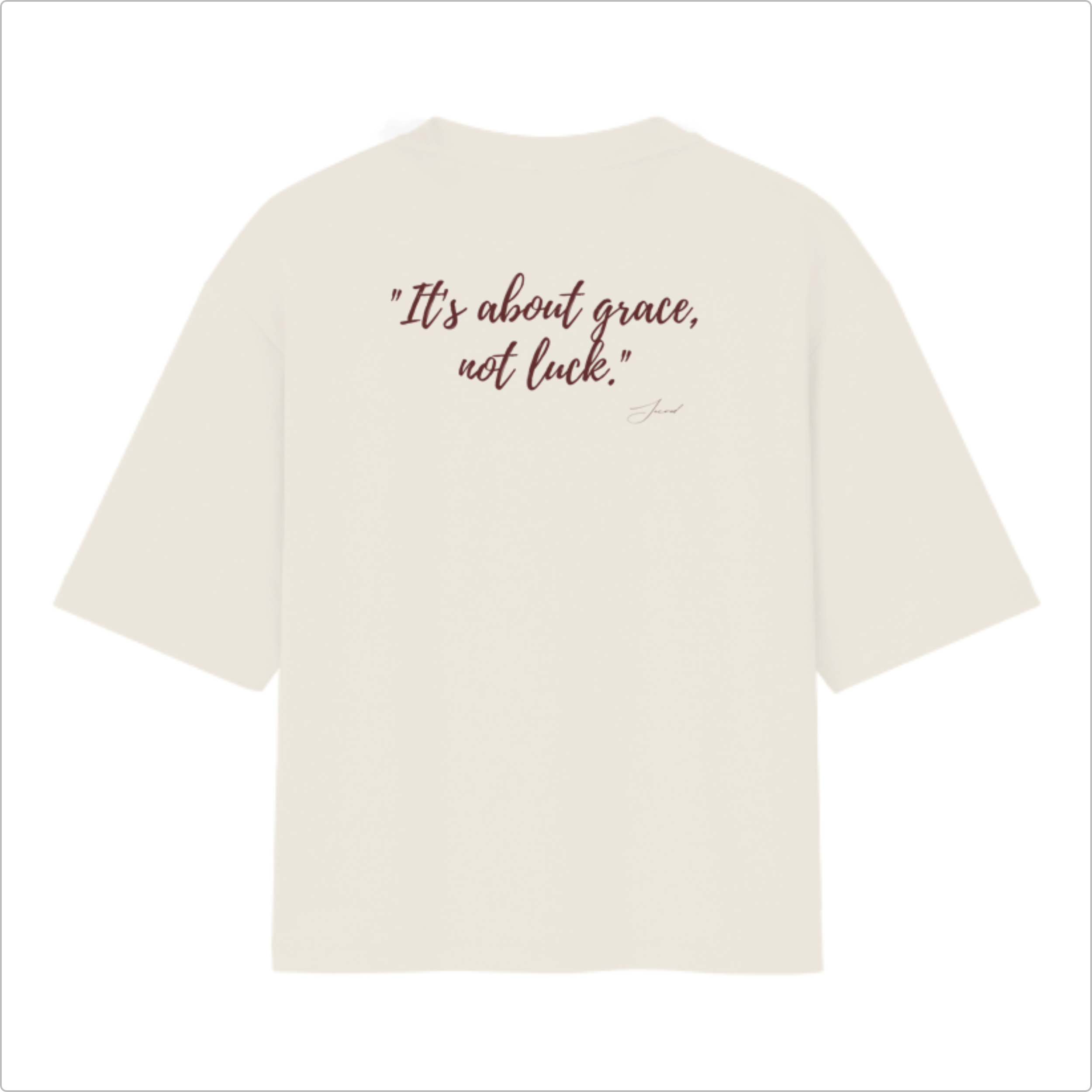 Camiseta Oversized Its About Grace
