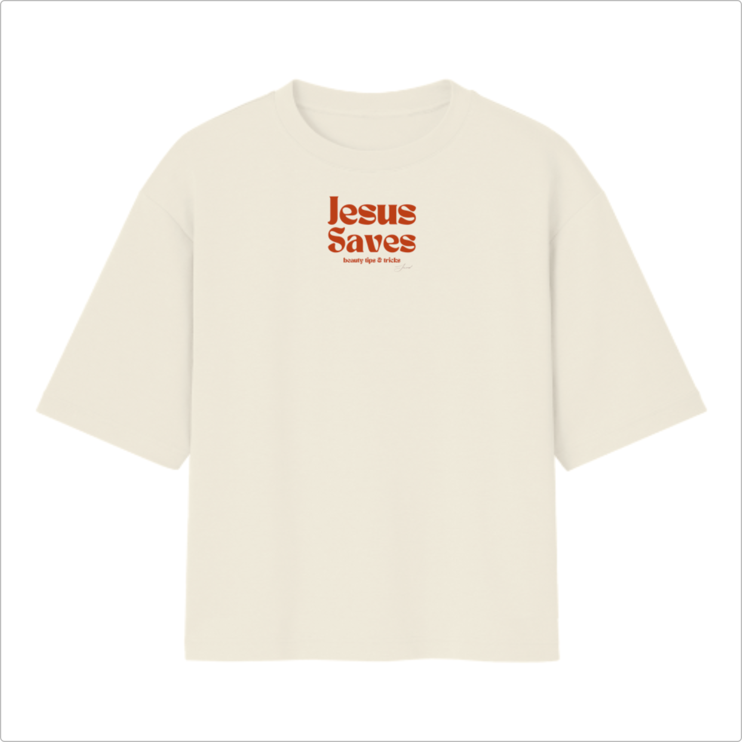 Camiseta Oversized  Off white Jesus Save