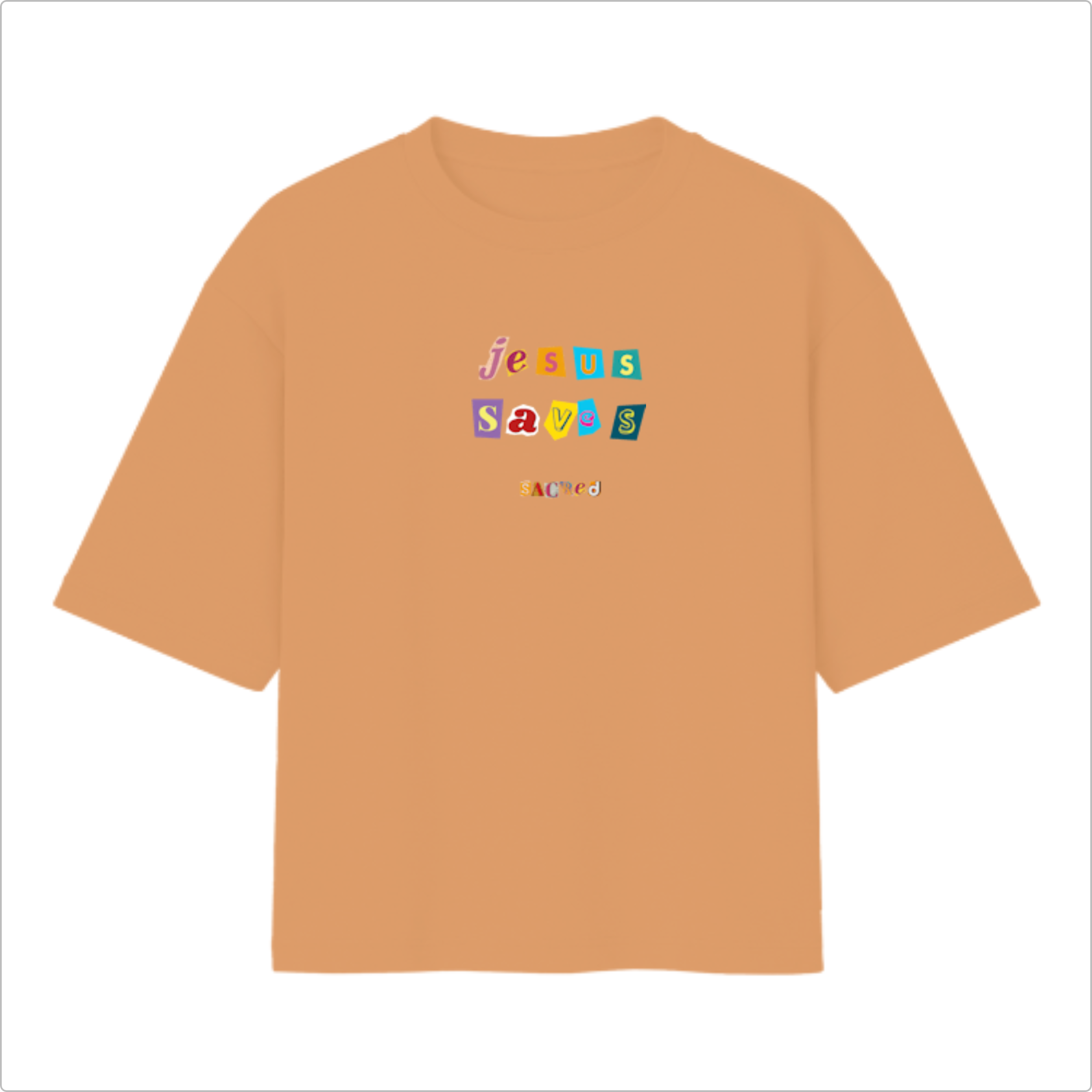 Camiseta Oversized Jesus Saves Jornal