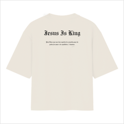 Camiseta Oversized Jesus Is King Premium