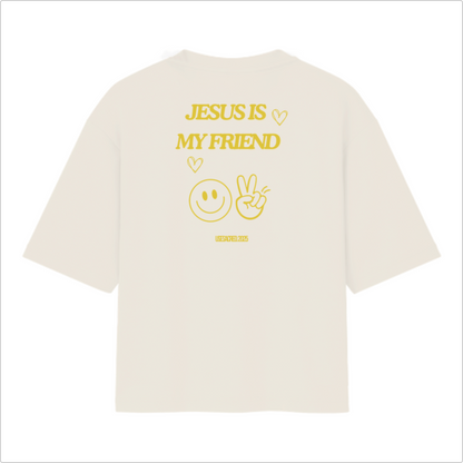 Camiseta Oversized  Off white Jesus is my friend